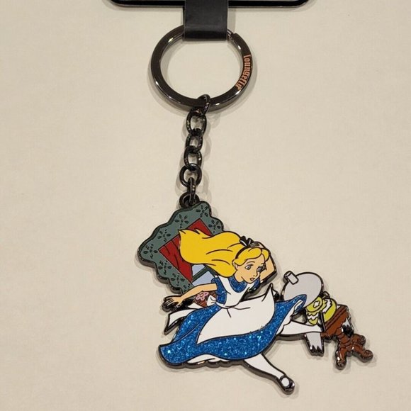 Loungefly Disney Alice in Wonderland Alice Falling Keychain NEW - Picture 11 of 11
